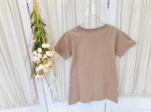 ロゴTシャツワンピ/キャメル