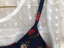 花柄ワンピース/ネイビー